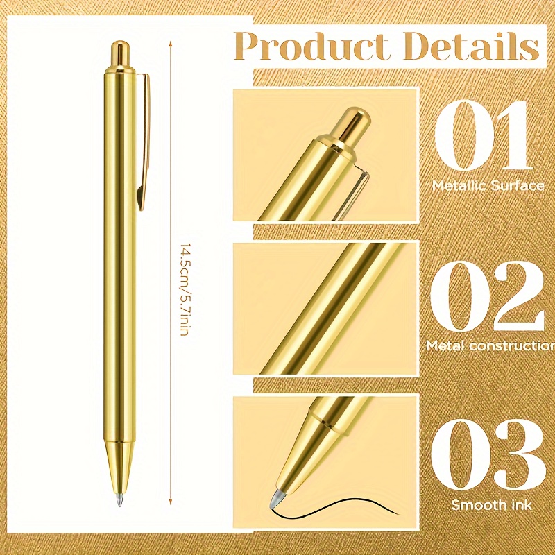 Rose Golden Ballpoint Pen Set For Women Ballpoint Fancy Pens - Temu