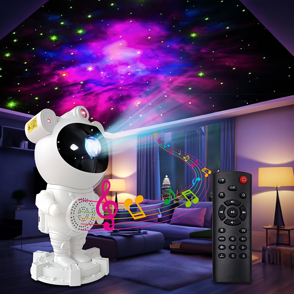 Proyector de espacio led astronauta, luz nocturna, control remoto,  decoración de dormitorio.