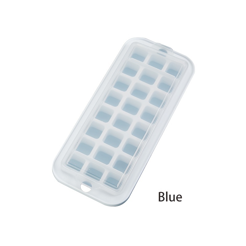 Ice Cube Trays For Freezer 24 Grids Large Ice Cube Molds With Lid Ice  Shovel Easy Release Rectangle Ice Cube Container With