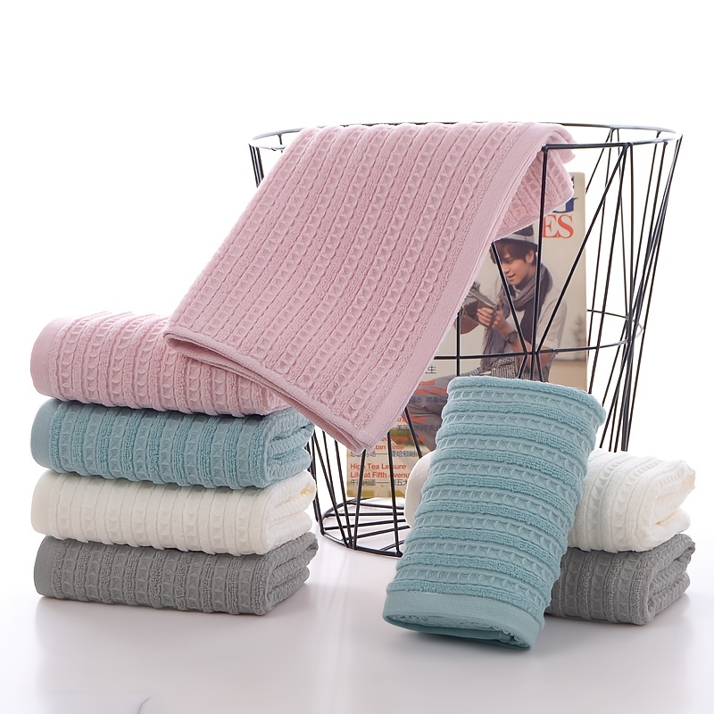 Hand Towels Cotton Checkered Pattern Absorbent Soft Towel - Temu Canada
