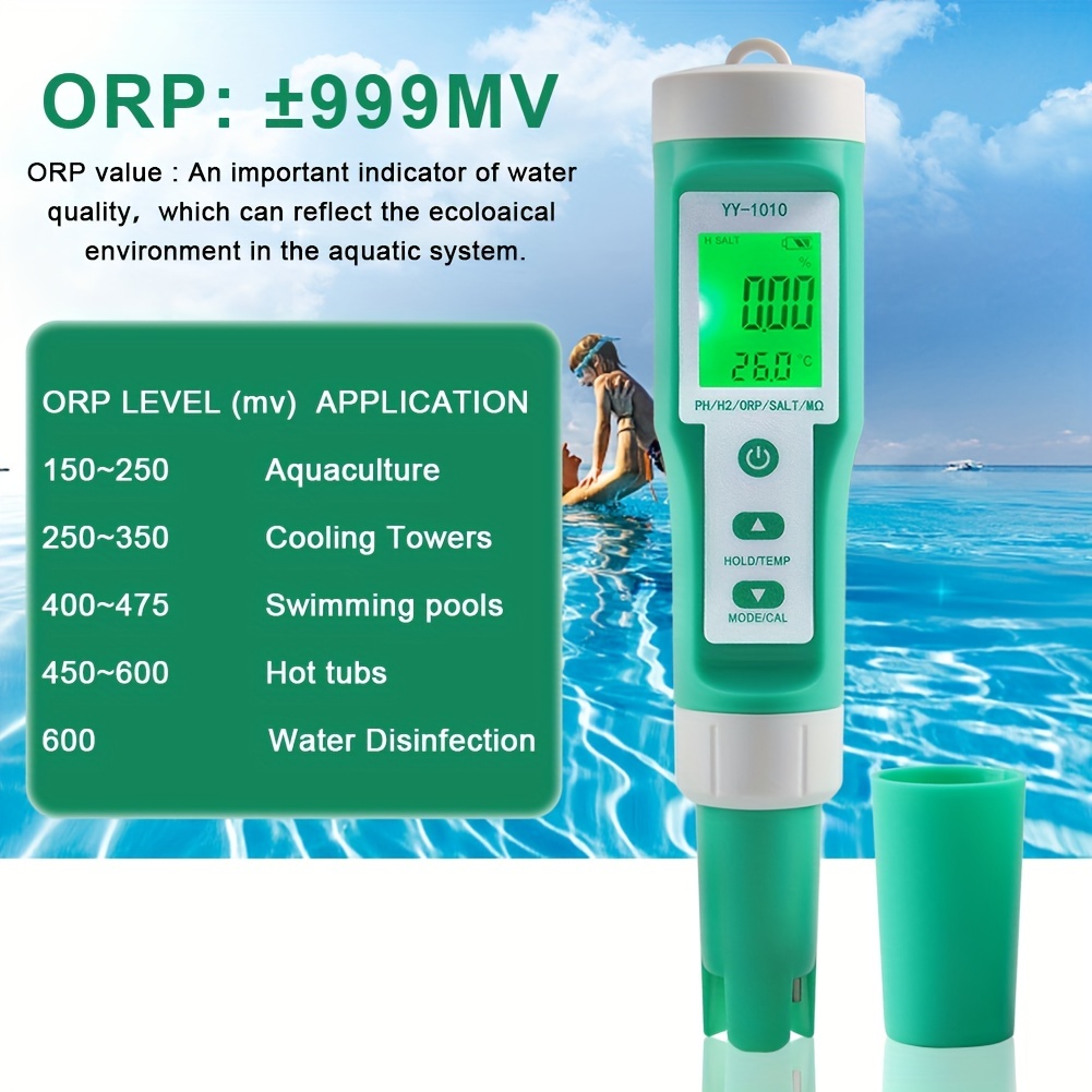 7 En 1 Ph / tds / ec / orp / salinité / s.g / température Mètre C-600  Testeur de qualité de l'eau pour l'eau potable