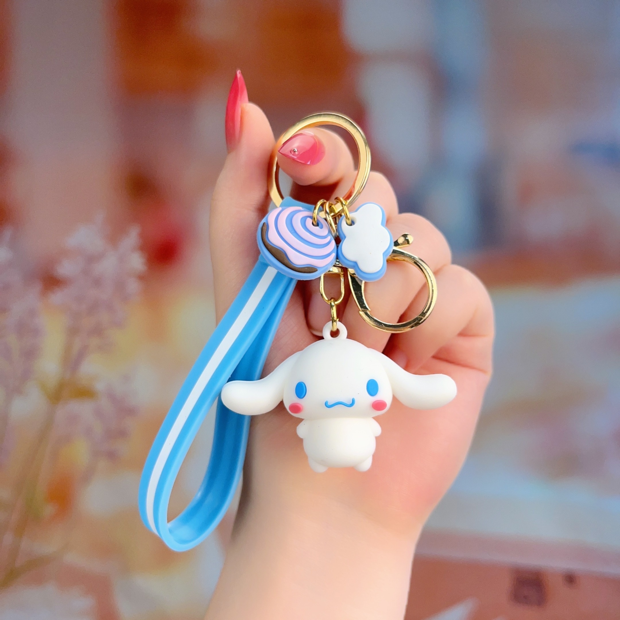 Cartoon Puppe Schlüsselanhänger Anime Pikachu Kuromi Little White