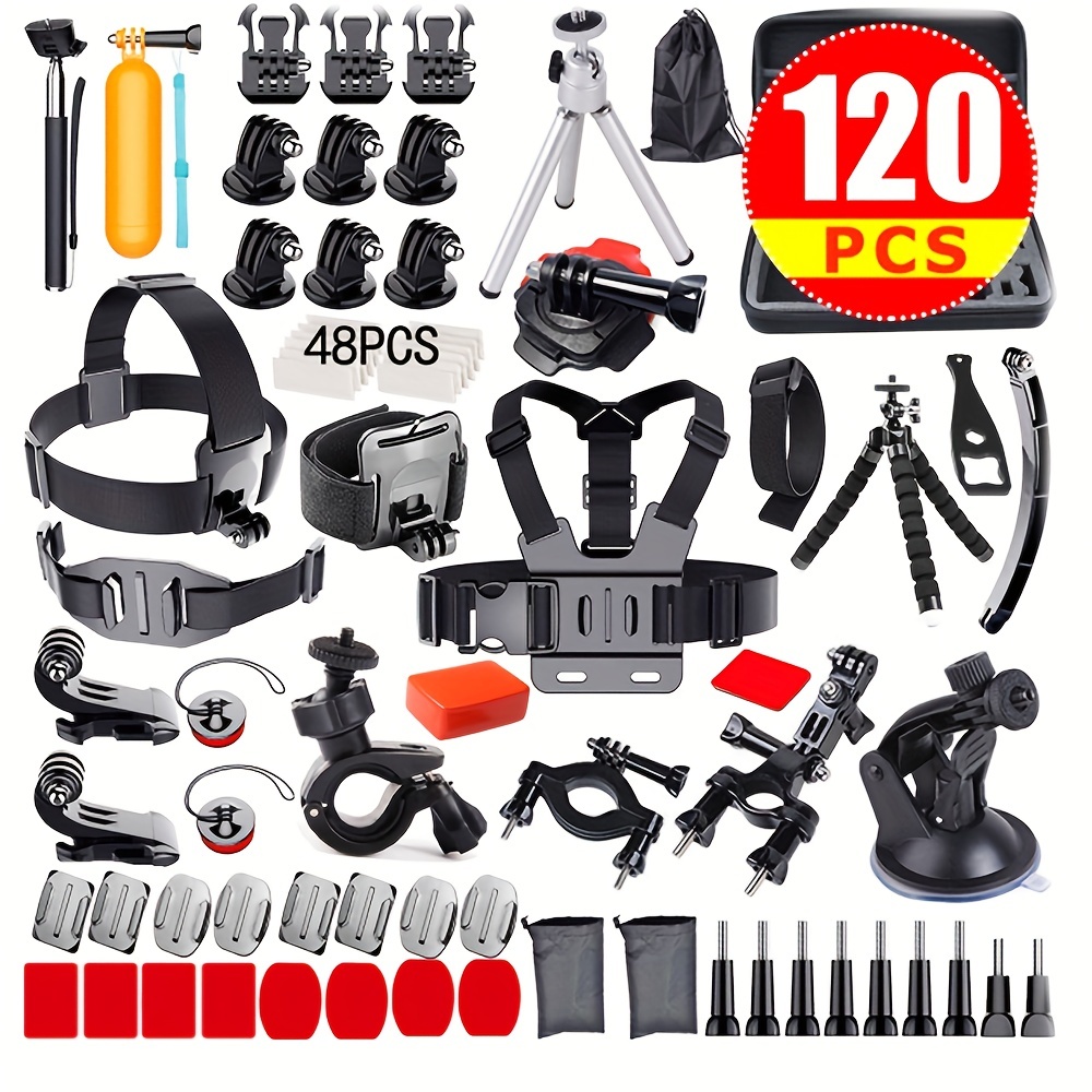 Accesorios Kit 50 Para GoPro Hero Session / 5 Hero 1, 2, 3, 3+, 4, 5,  SJ4000