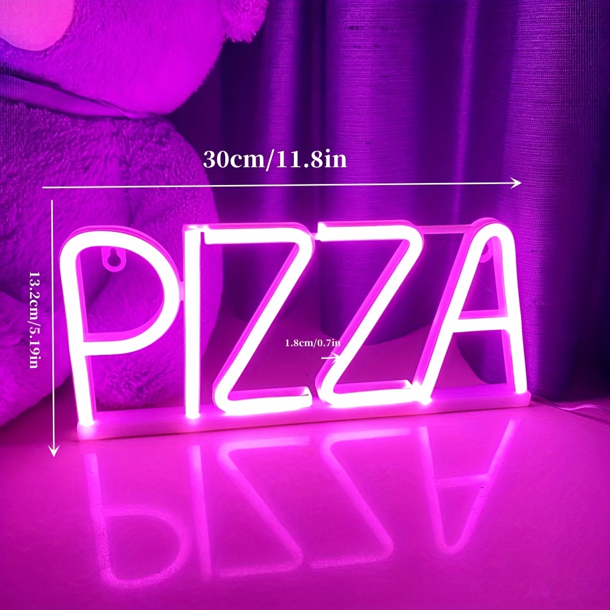 12*10 Free Design Custom HOT PIZZA Neon Sign Wall Night Light