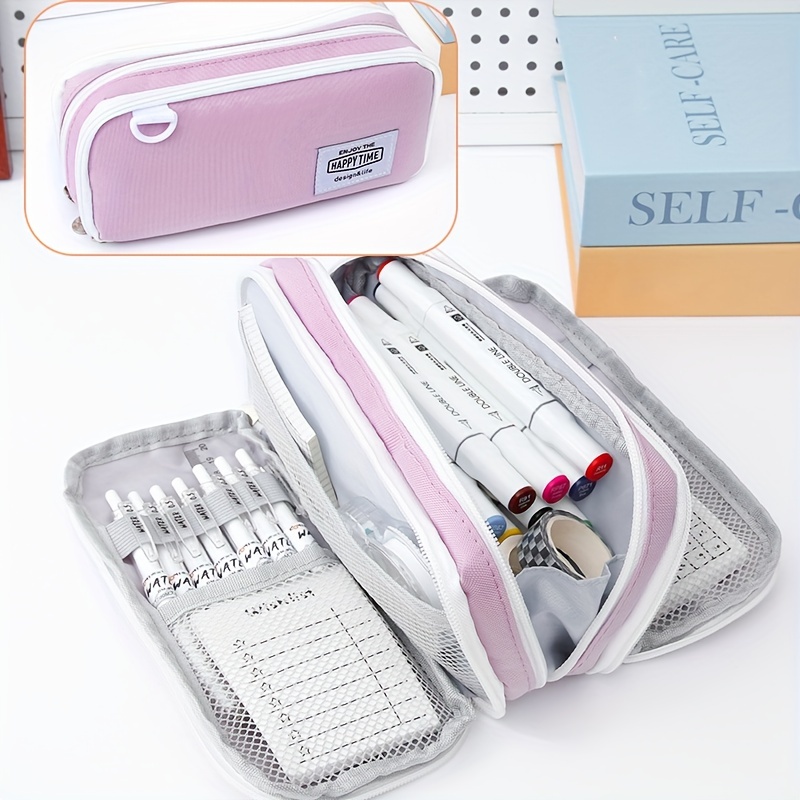 Pencil Case Aesthetic Pencil Pouch Stationery Big Capacity - Temu