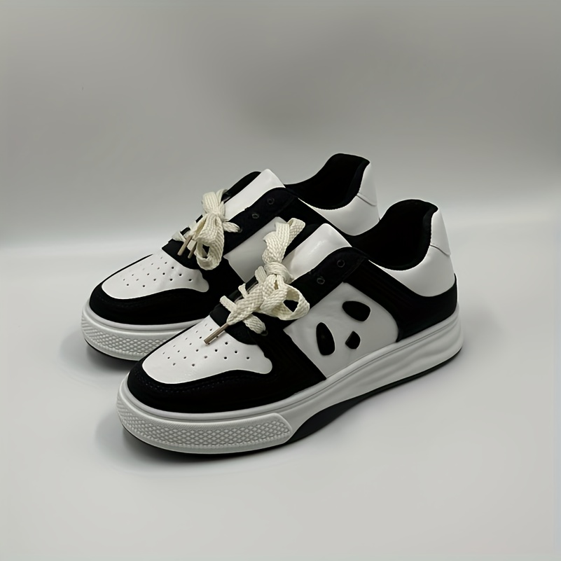 Girls Trendy Color Block Low Top Lace Skate Shoes Casual - Temu