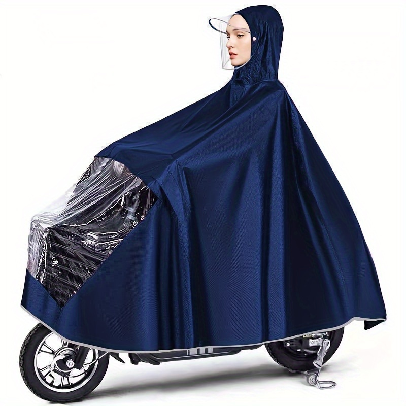 Chubasquero de cuerpo largo para hombre y mujer, poncho de lluvia de una  pieza para montar en bicicl Casa de los Tesoros