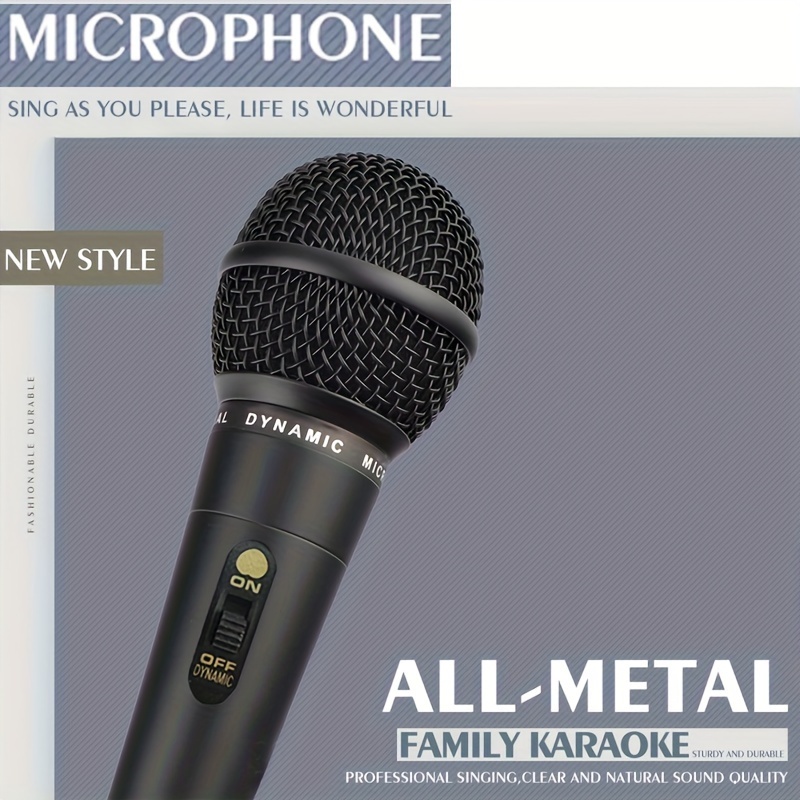Microphone dynamique filaire professionnel portable Voix claire pour la  performance de musique vocale de karaoké