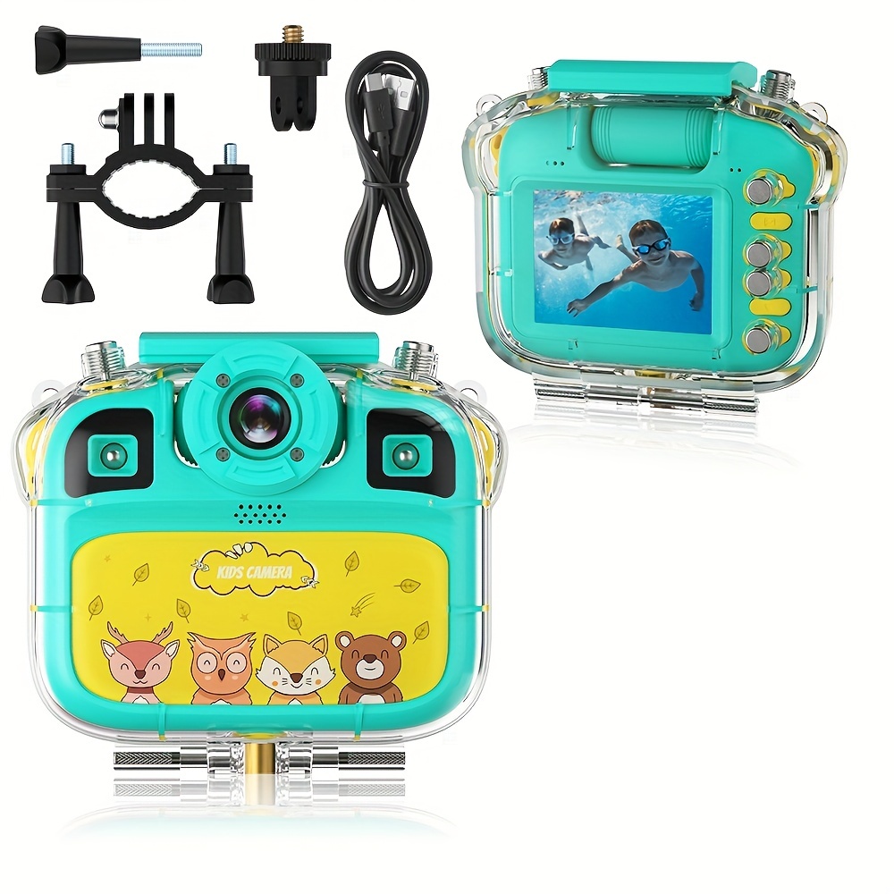  Regalos para niñas de 6, 7, 8, 9, 10 años, cámara impermeable  para niños, Navidad, cumpleaños, cámara de acción para niñas de 3 a 12  años, grabadora de video subacuática con