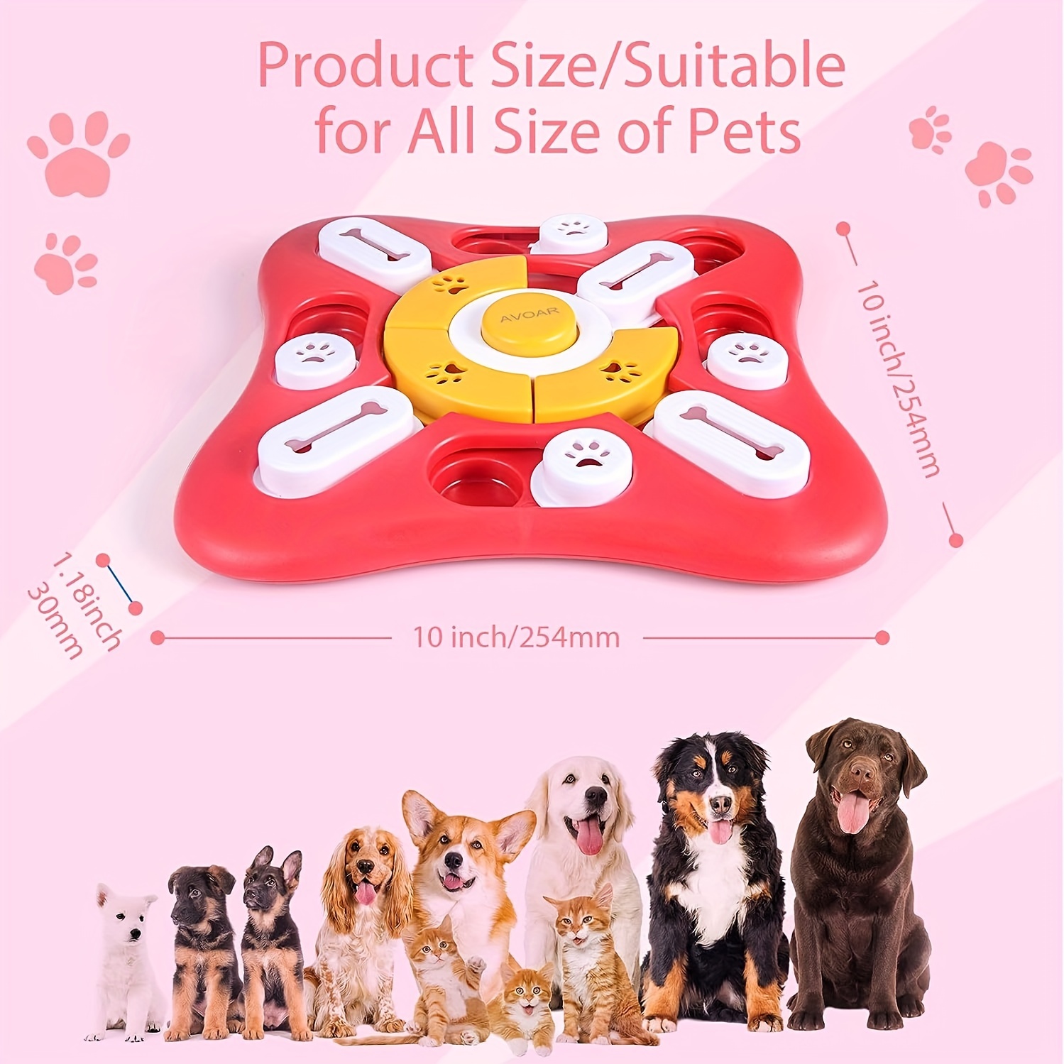 AVOAR Interactive Dog Puzzle Toys for Large Medium Small Smart Dogs,  Squeaky