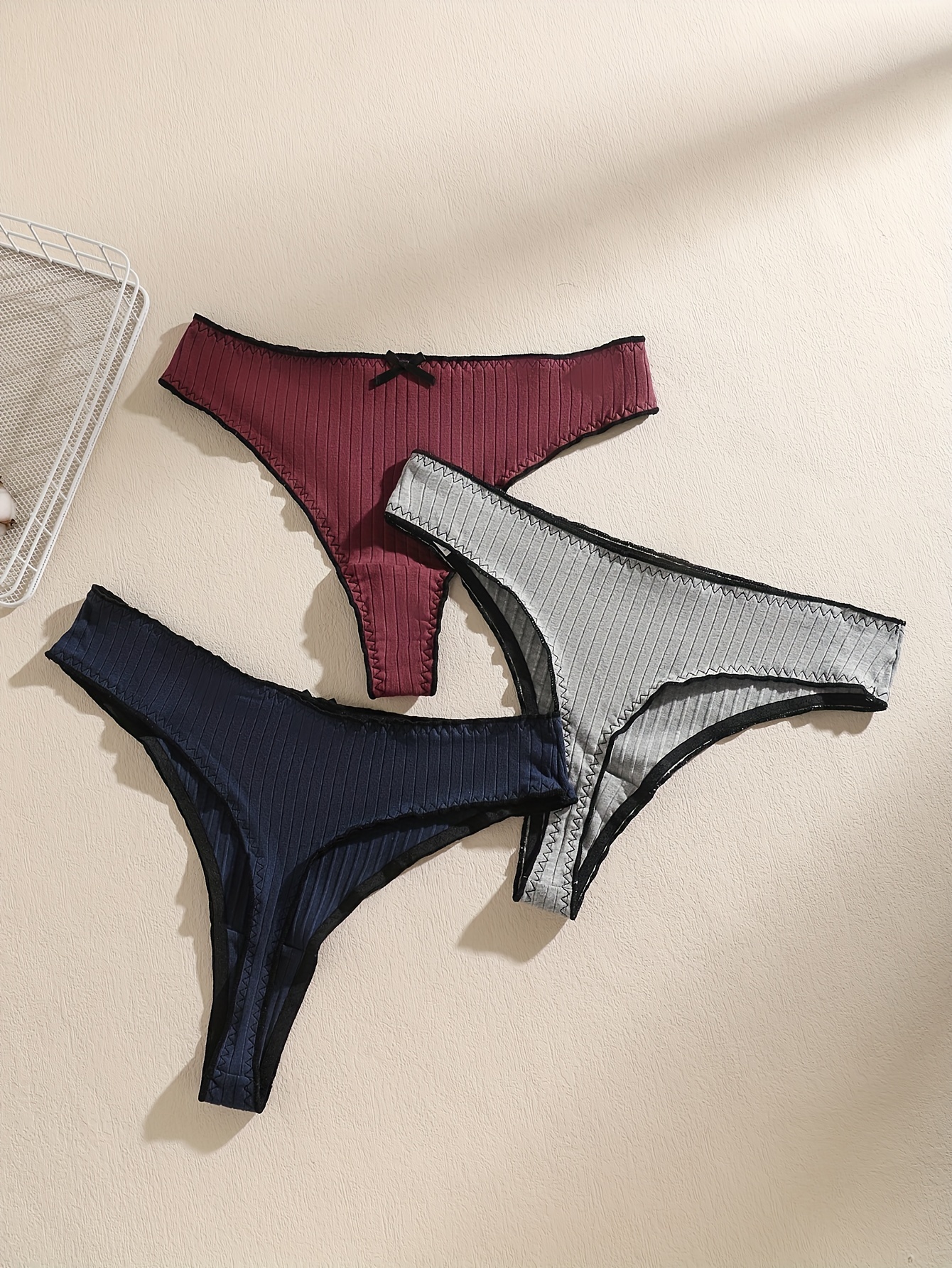 Plus Size Sexy Panties Set Women's Plus Seamless Contrast - Temu