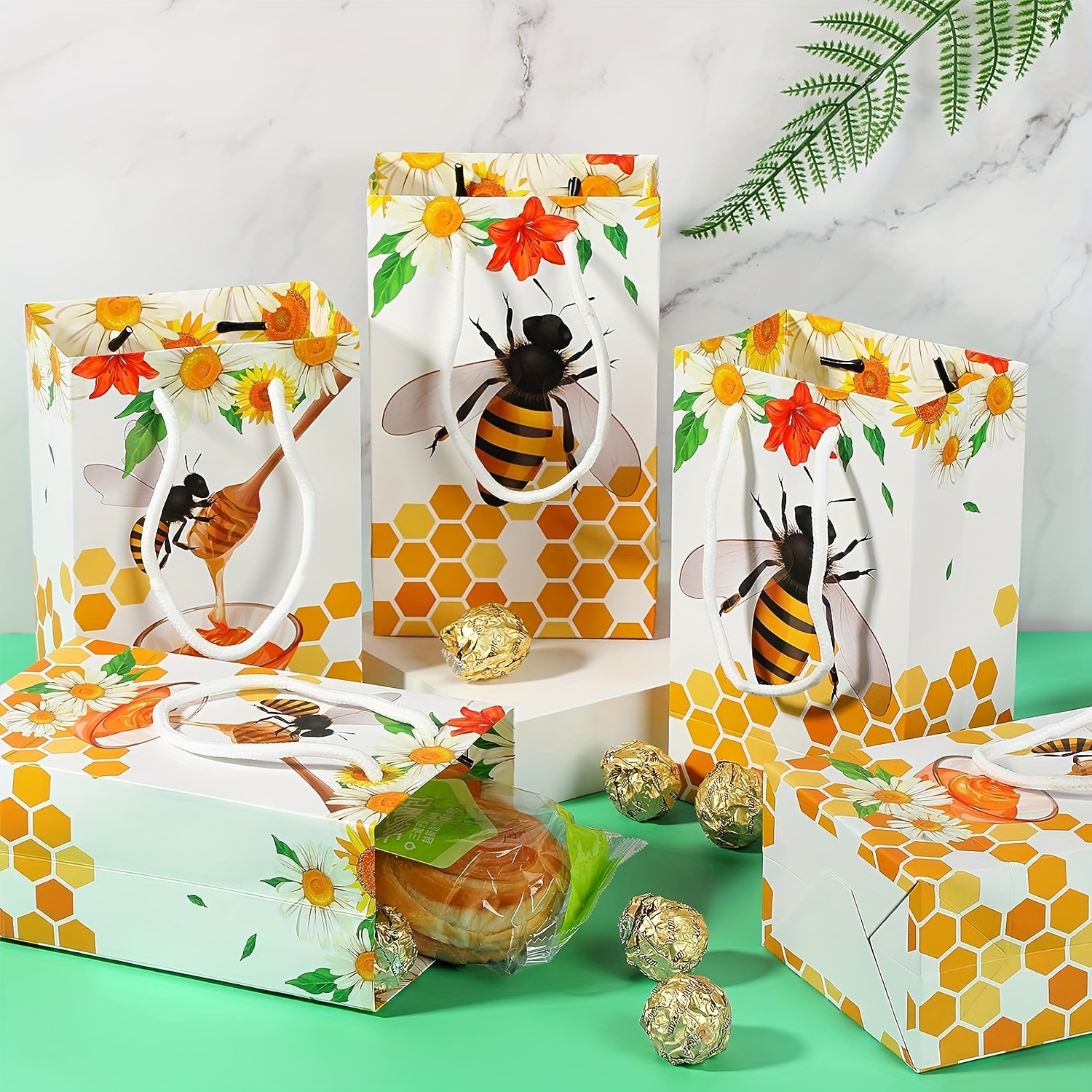 Honey Bee Gift Bags Bumble Bee Theme Party Candy Favor Kids - Temu