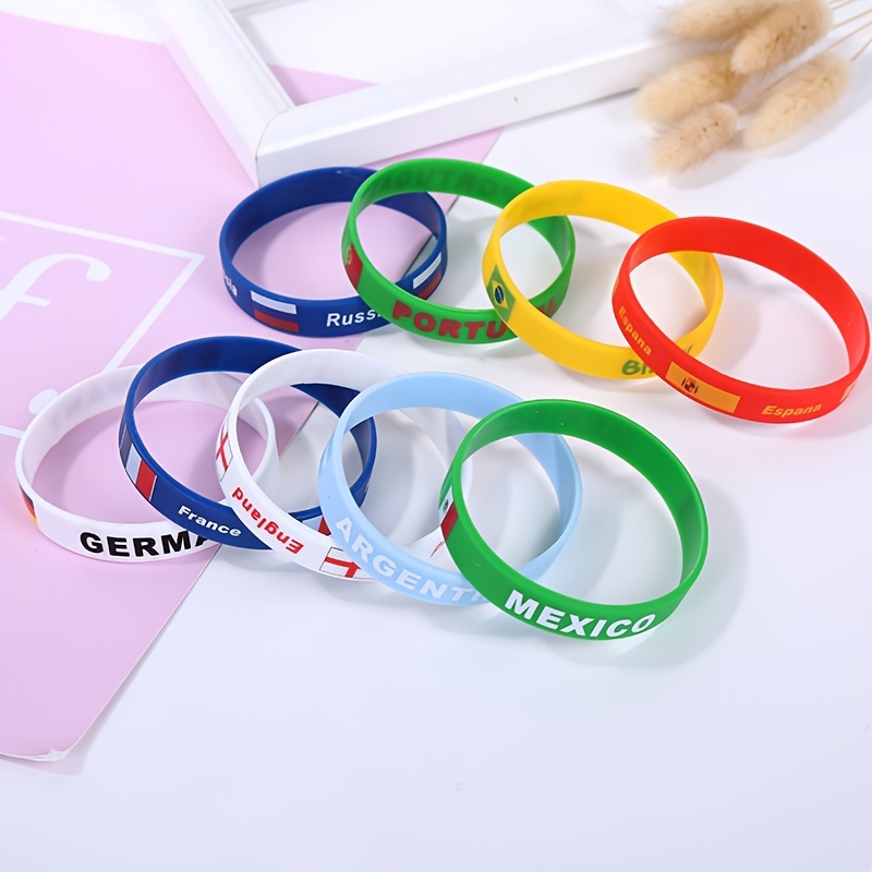 Softball Baseball Silicone Stretch Bracelet, Fashion Sports Style Silicone  Elastic Wristband - Temu