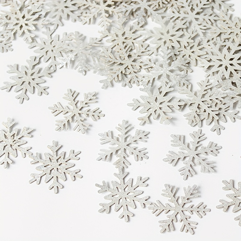 Gold Snowflake Party-Decorations Christmas Paper-Confetti - 100pcs Glitter  Table Confetti,Winter Wonderland Birthday Party Supplies New Year Decor