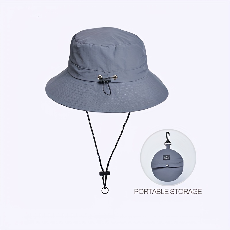 1pc New Summer Portable Bucket Hat For Women And Men Waterproof