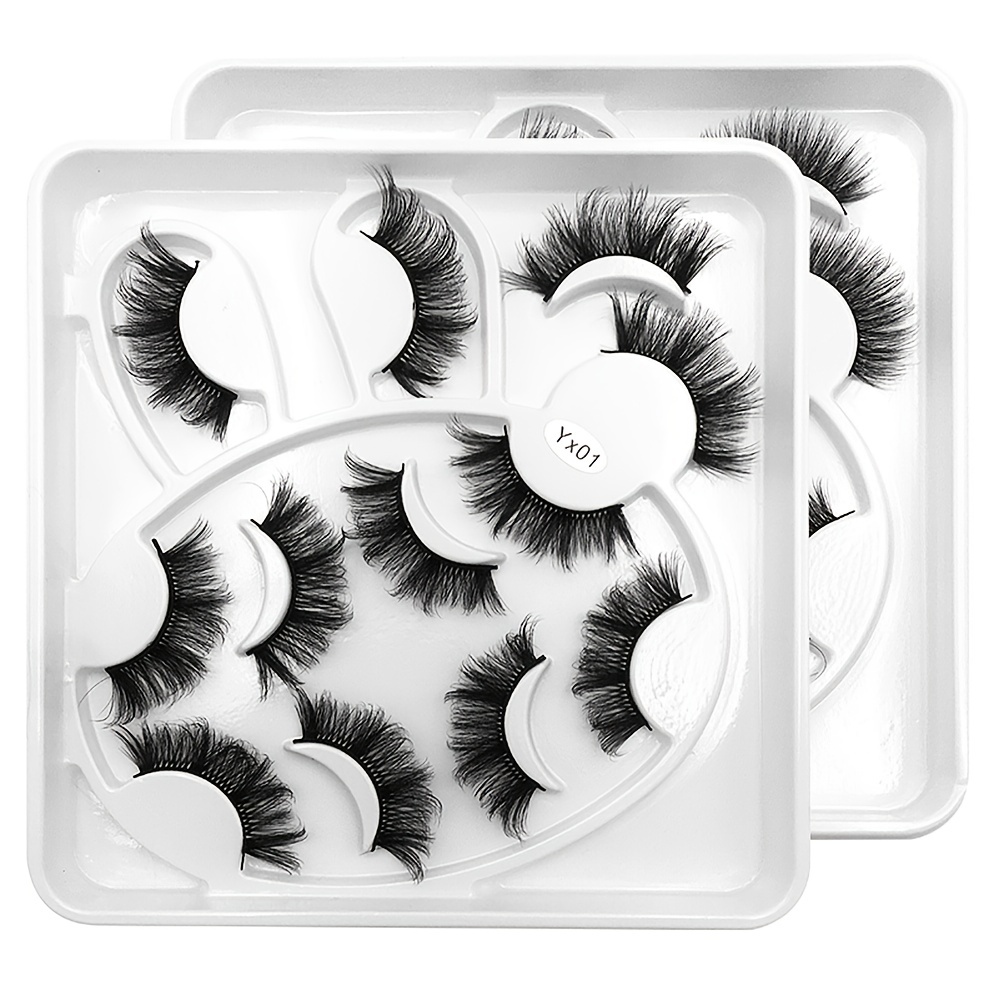6 Pairs 6D Fluffy Mink Hair False Eyelashes