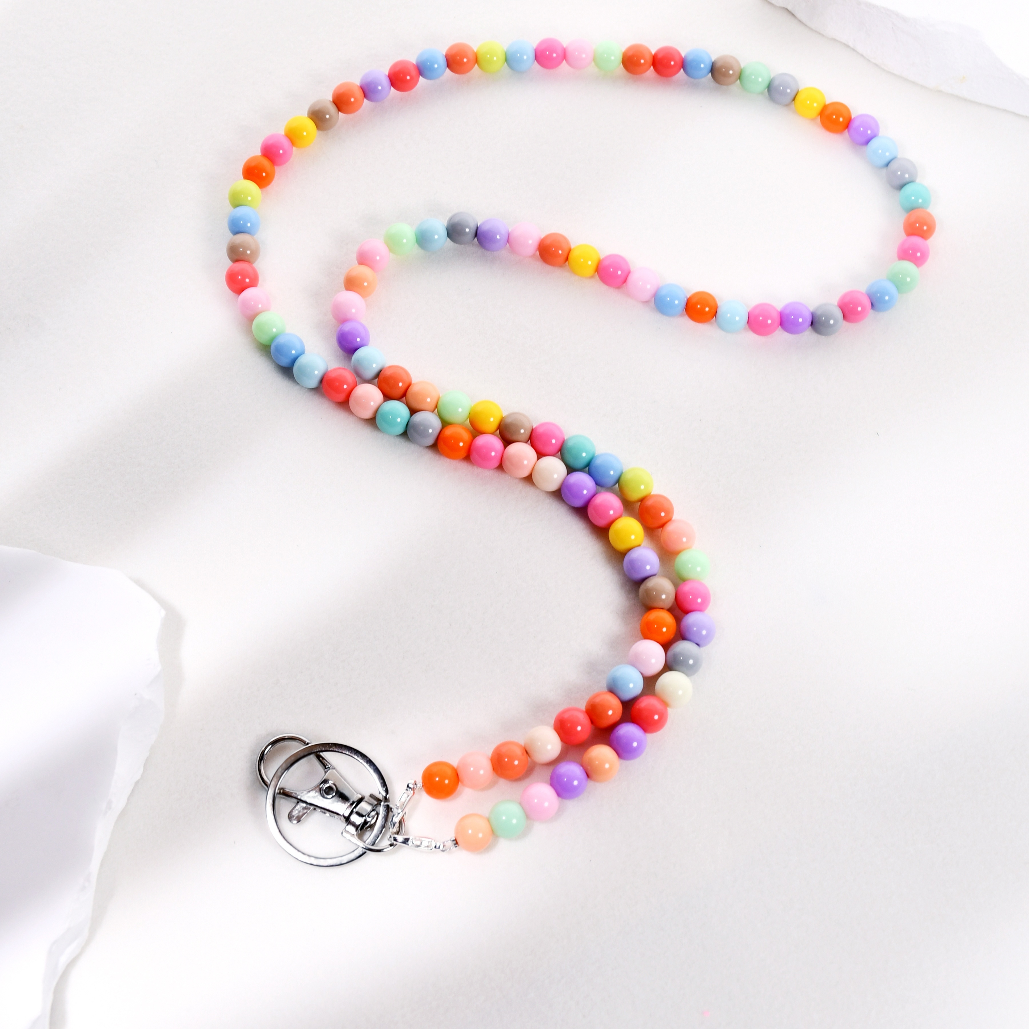 Silicone Beads Beaded Lanyard Retractable Easy Pull Buckle - Temu