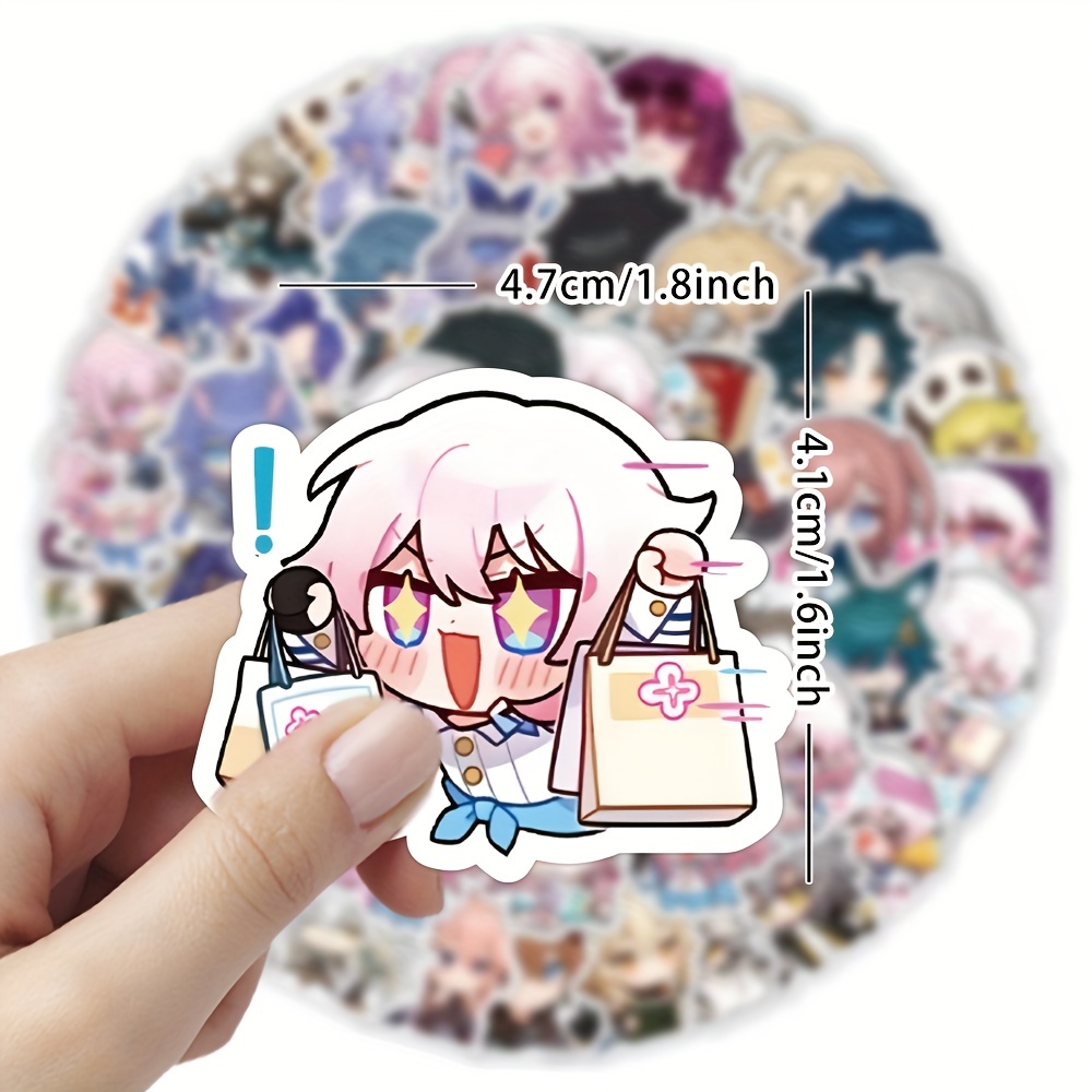 60pcs Cartoon Anime Cute Emoticon Stickers Kawaii Girl Notebook Stickers