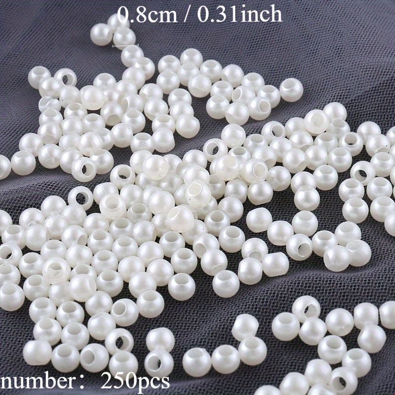 20MM White Pearl Beads 15 With 3.5-4MM Hole