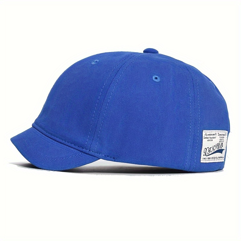 Blue Casual 1pc Baseball Baseball Hat, Dad Hats, Men's Short Brim Cotton Vintage Baseball Temu