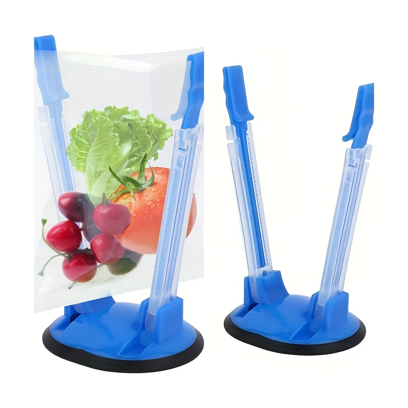 Baggy Rack for Ziploc Bag Holder Stand, Food Prep Bag/Plastic