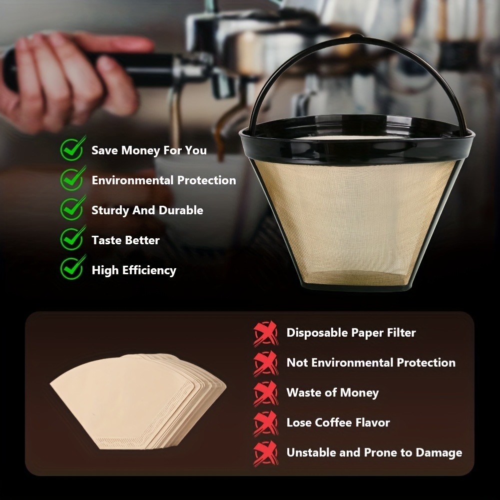 Reusable No.4 Cone Coffee Maker Filters For Ninja Coffee Bar - Temu