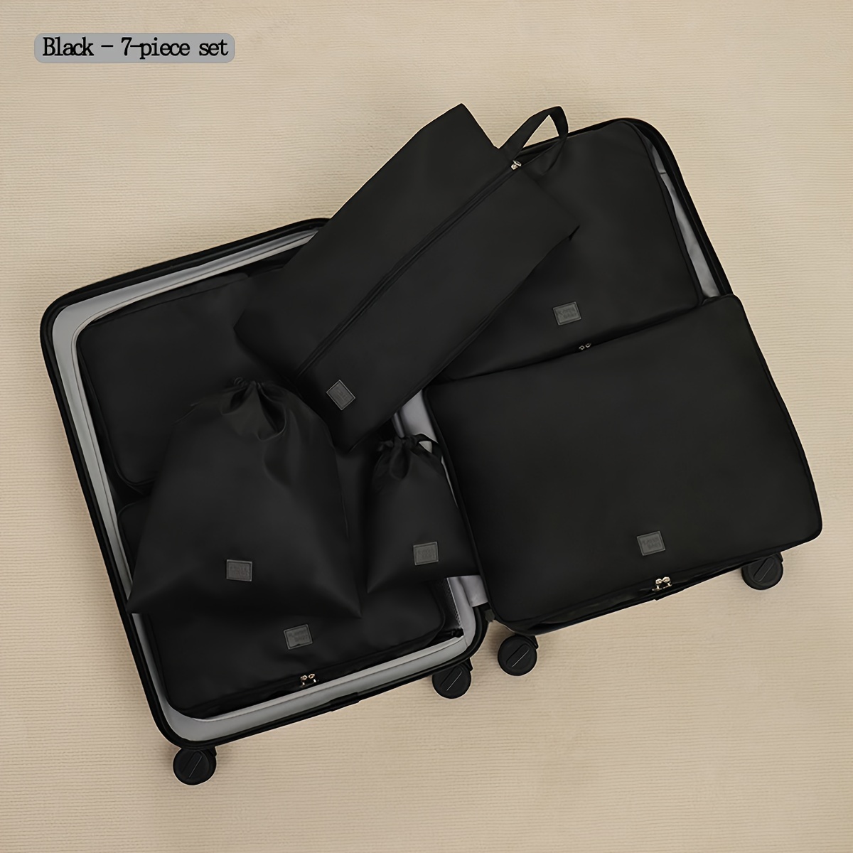 Travel Luggage Bag Sets Solid Color Storage Bags Versatile - Temu