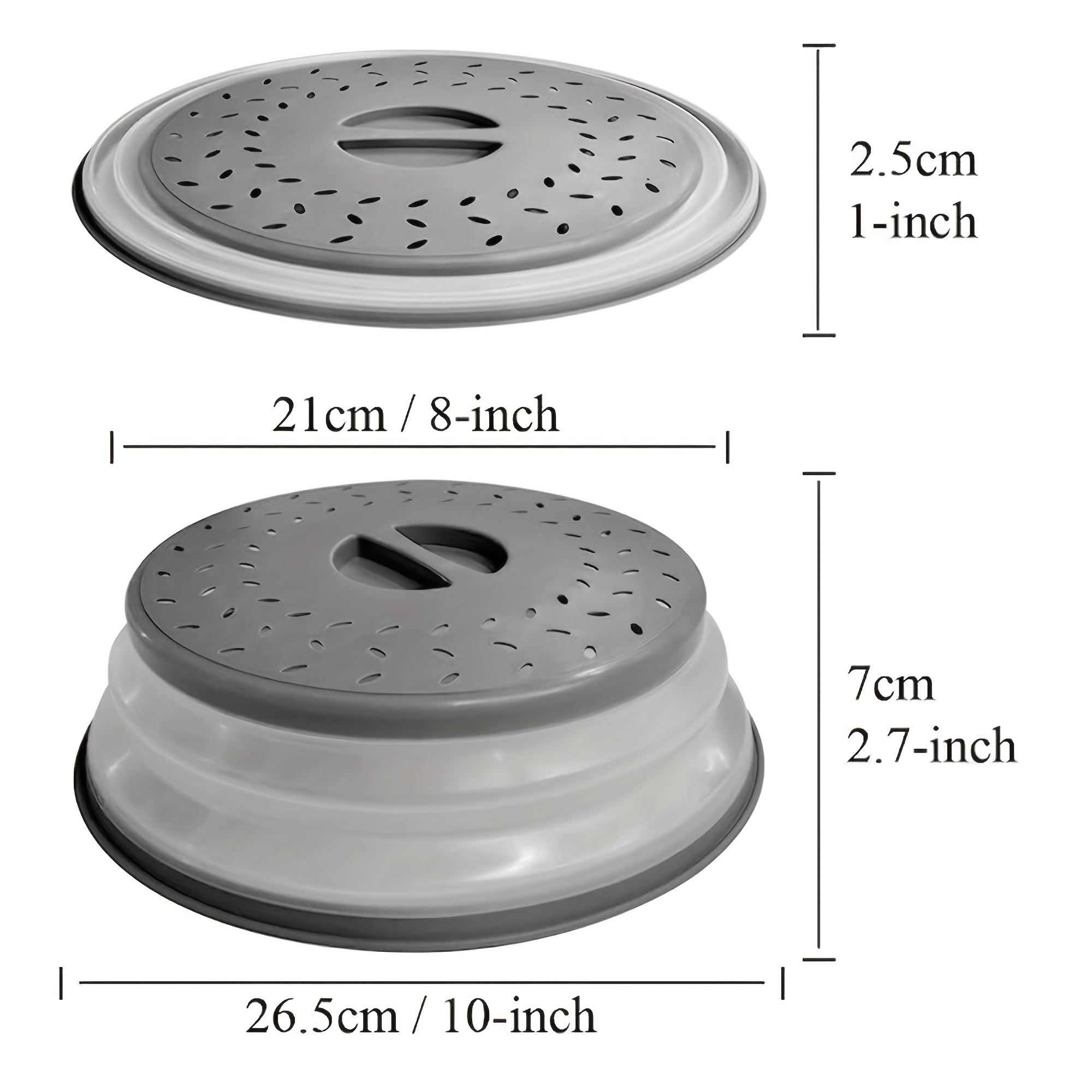Tapa plegable para microondas, tapa plegable para microondas de 2 piezas,  tapa para calentar aliment TUNC Sencillez
