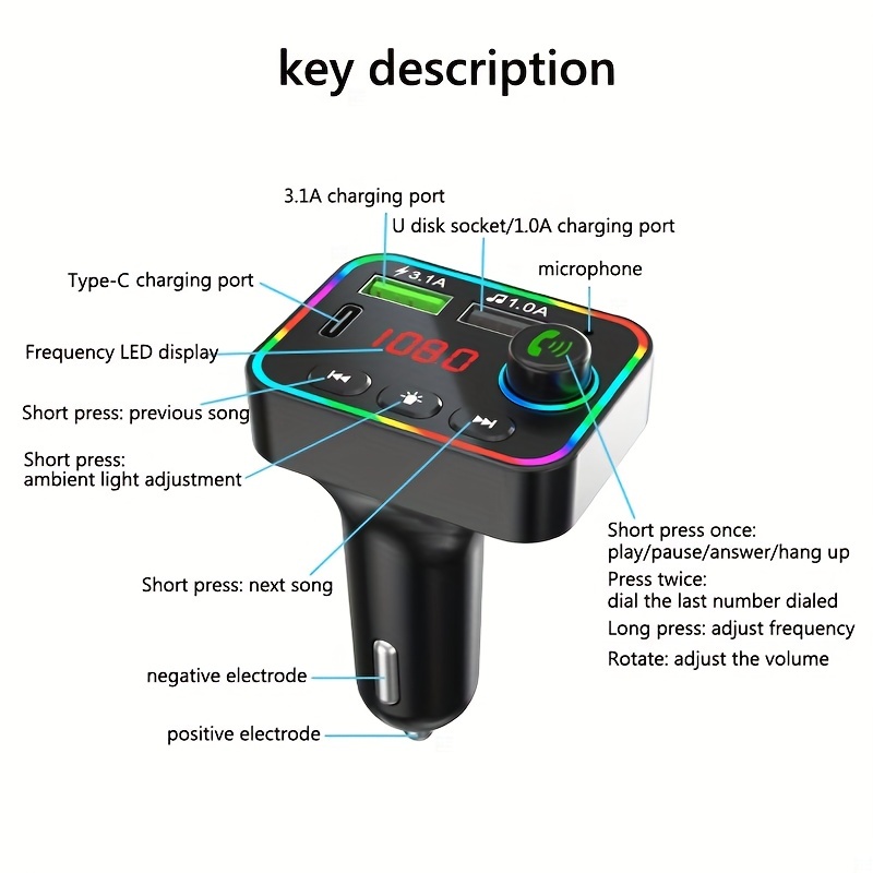 Comprar Pantalla LED manos libres para coche reproductor MP3