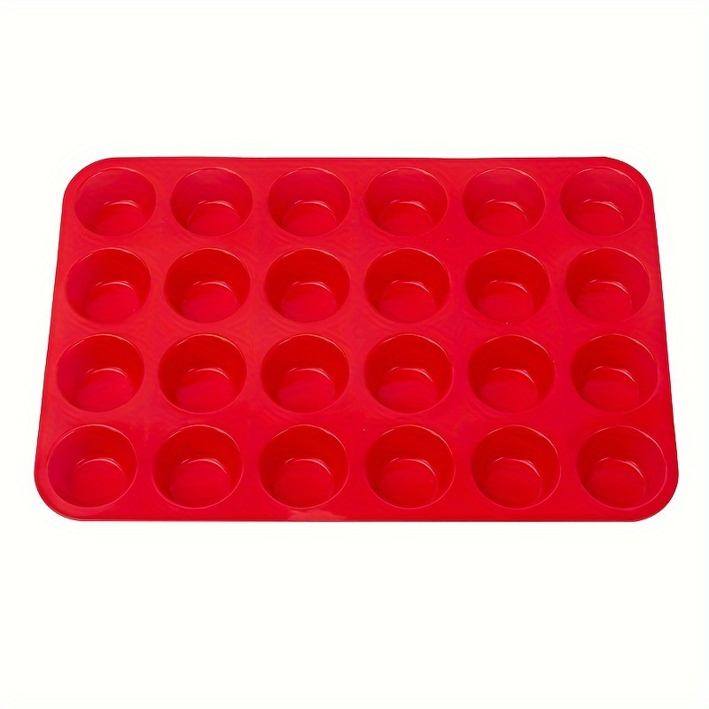 1pc, Mini Muffin Pan (12.7''x8.5''), Non-Stick Food Grade Baking Cupcake  Pan, 24 Cavity Pudding Mold, Oven Accessories, Baking Tools, Kitchen  Gadgets