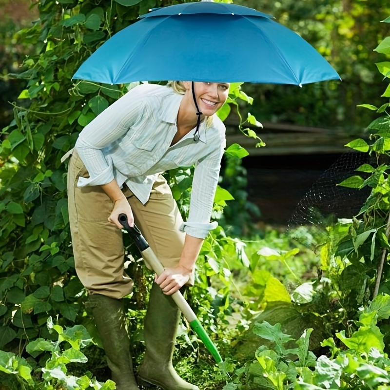 Ombrello Leggero E Soleggiato Cappello Ombrello Testa Ombrello Da Indossare  Ombrello Da Pesca Con Striscia Color Arcobaleno Allaperto - Borse E Bagagli  - Temu Italy