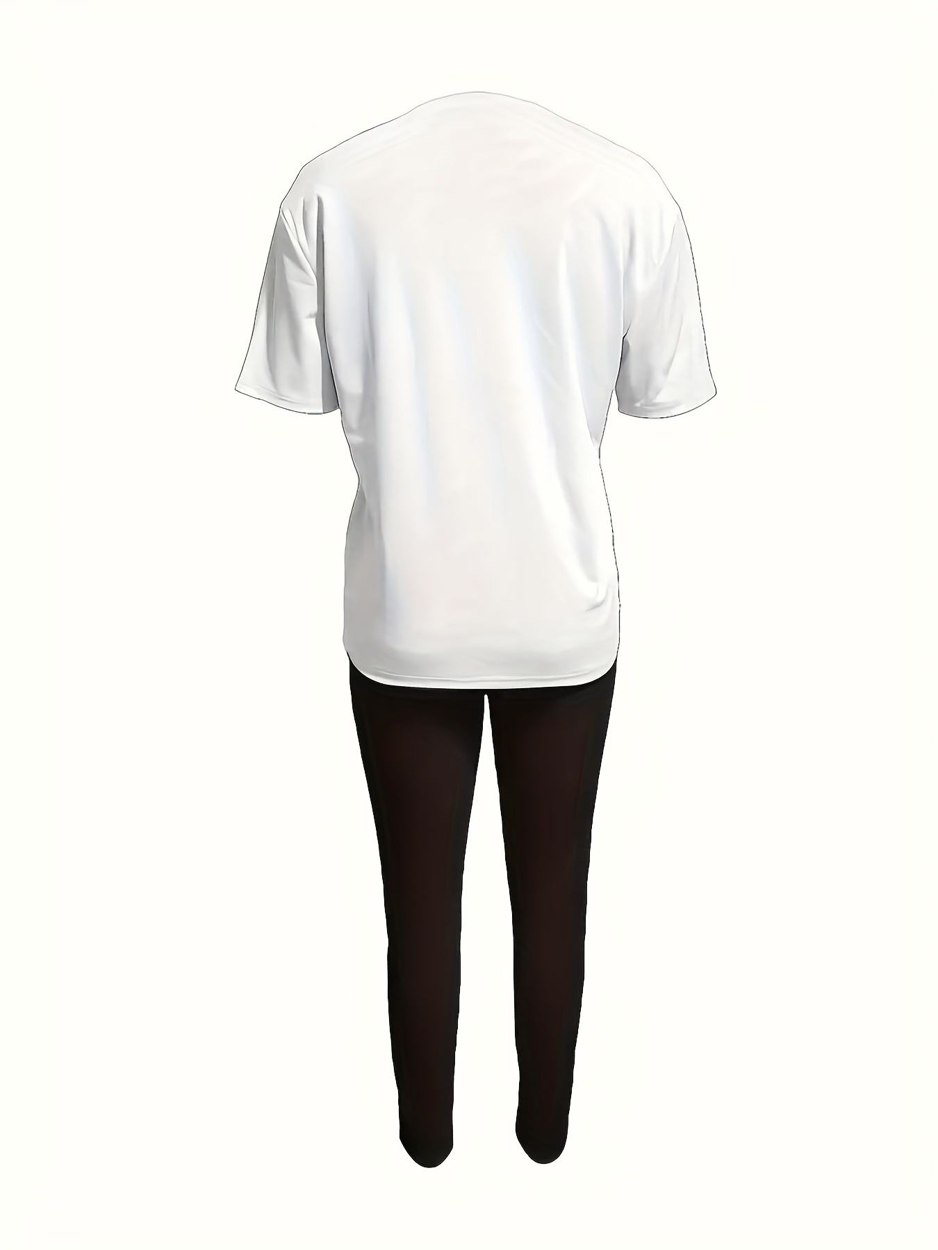 Sunflower & Butterfly Print Two piece Crew Neck Top & Pants Set