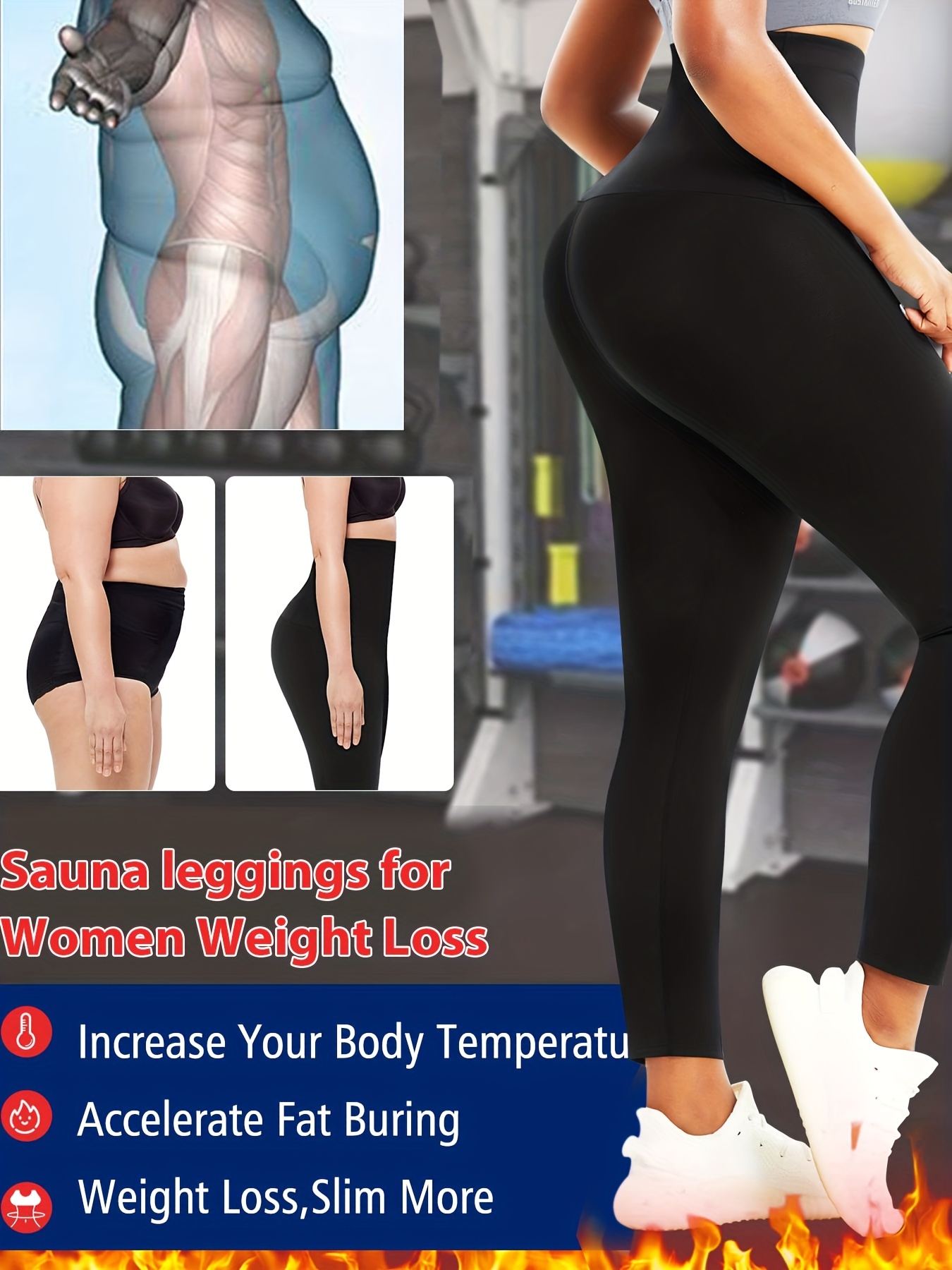 Lose Weight & Look Slimmer Instantly With Sauna Pants For Women - High  Waist Compression Leggings!
