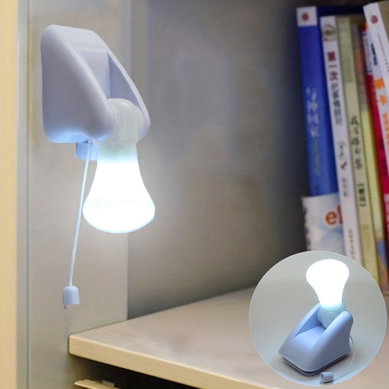 

1pc Small Battery Powered Night Light, Mini Pull Wire Bulb, Home Bedside Cabinet Light. Gift For Birthday/easter/boy/girlfriend