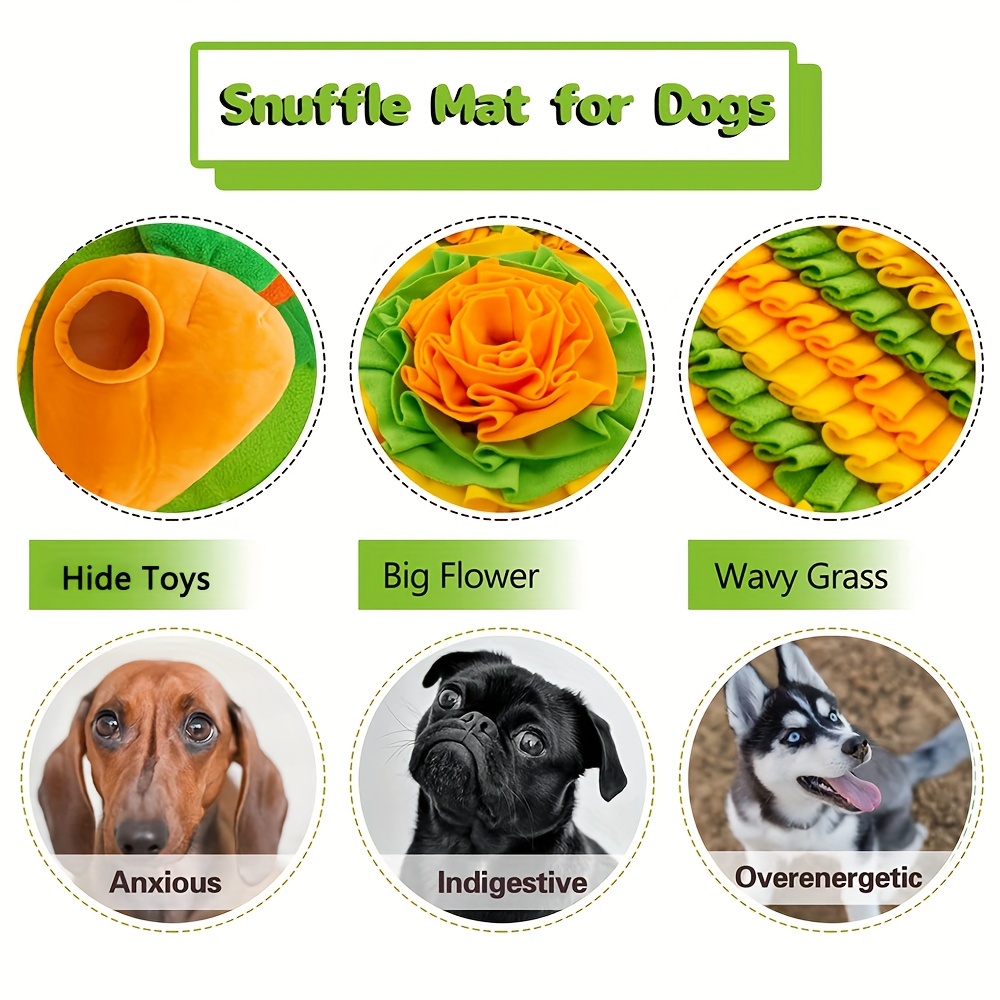 Pet Snuffle Pad For Dogs, Interactive Dog Puzzle Food Mat For Food Slow  Feeding, Non-slip Hide And Seek Enrichment Dog Toy For Training Foraging  Skills - Temu