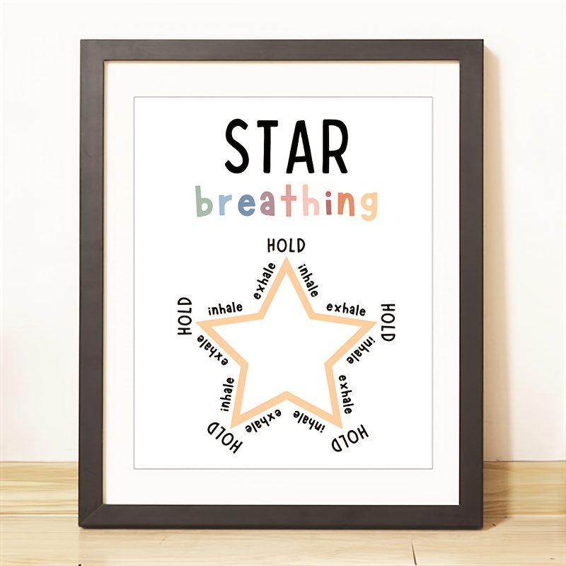 Star Breathing Poster Calming Corner Mindfulness Poster - Temu