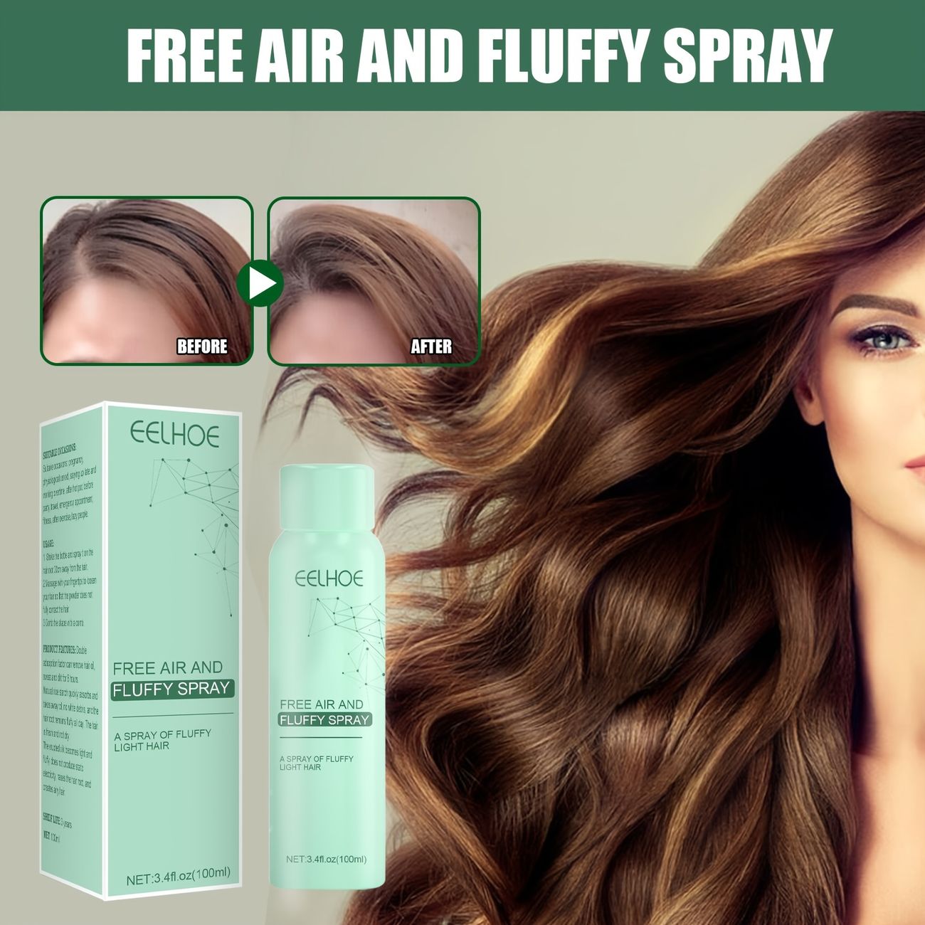 1pc Disposable Dry Hair Spray Free Hair And Fluffy Spray Air Fluffy Feeling  Oily Head Dry Hair Volume Free Wash Lazy Dry Hair Agent - Health &  Household - Temu