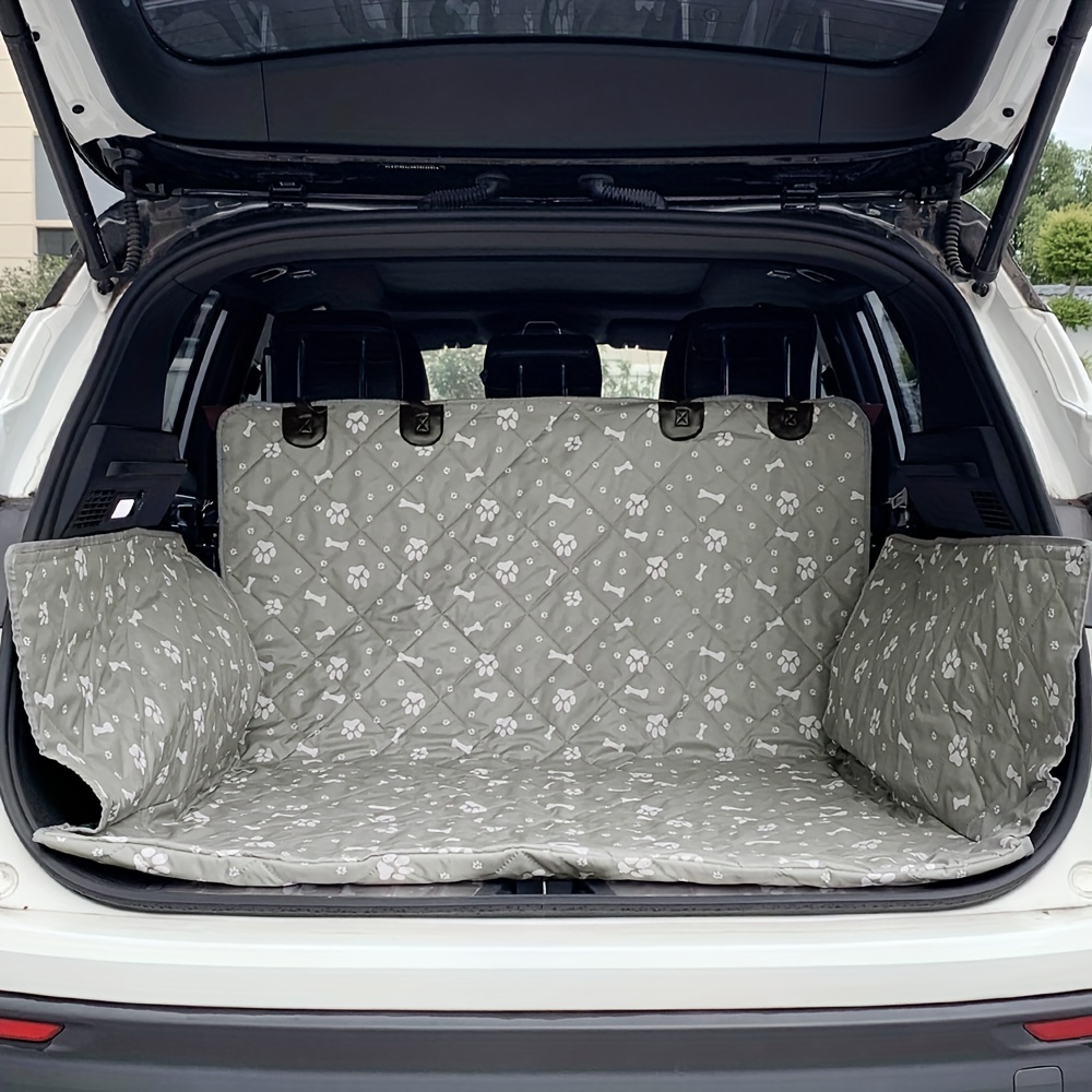 Grey Oxford Cloth Dog Car Seat Cover Thickened Car Trunk Pet - Temu