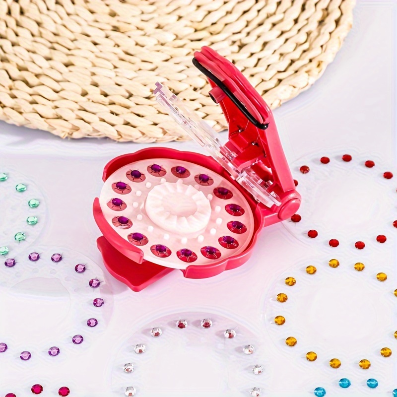 Hair Gem Stamper Kit With 180 Hair Rhinestones, Bling Gem Machine