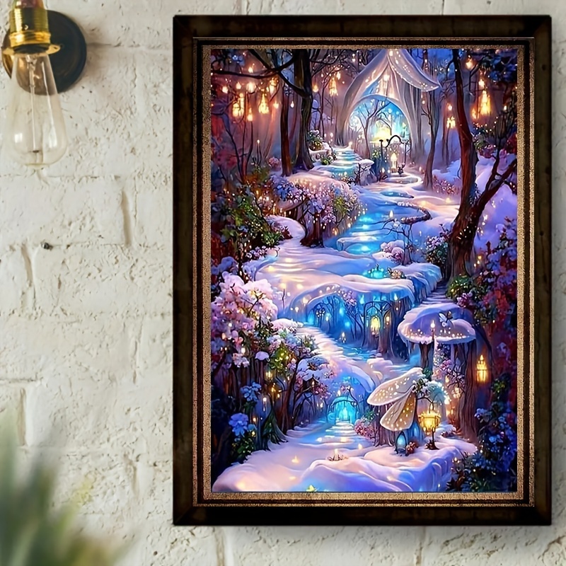 Fairy Princess And Unicorn Diamond Painting Art Magical Forest Castle  Landscape Mosaic Cross Stitch Handwork Gift Room Decor