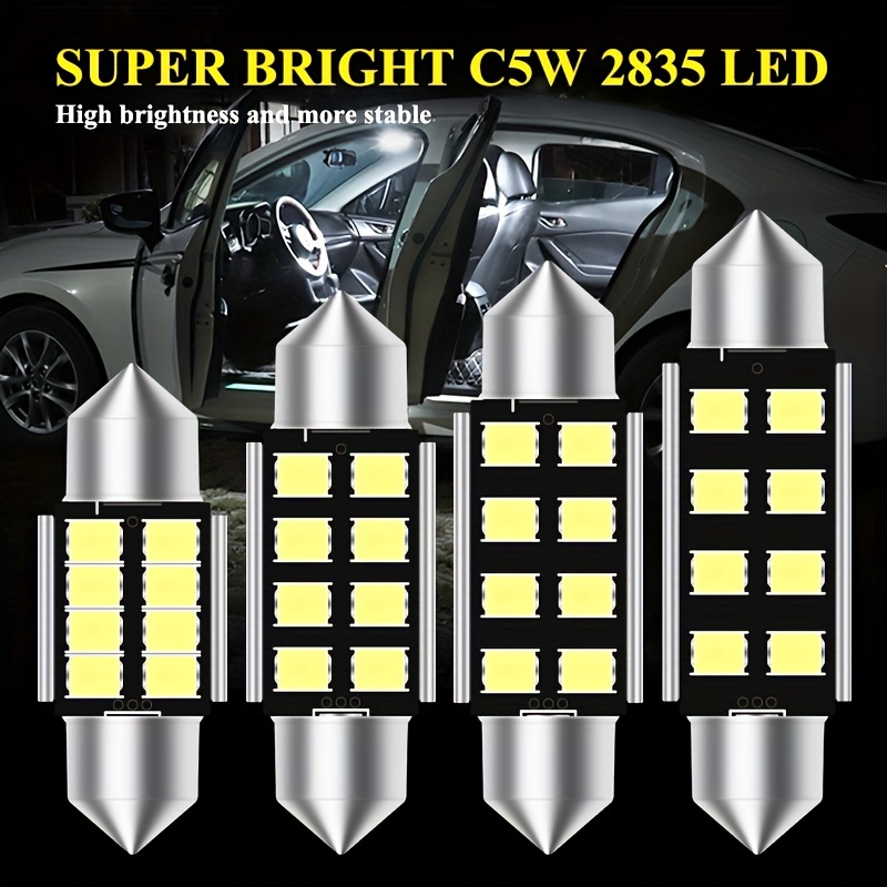Led Bulb C Super Bright 6000k White 12v 3030 Smd Interior - Temu