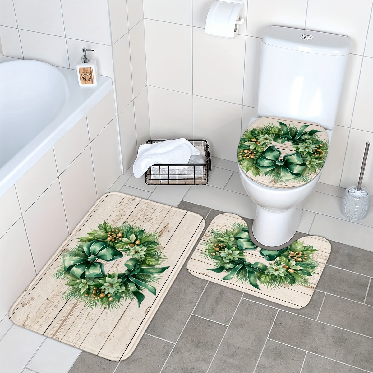 Green Bath Rugs & Mats - Bathroom, Bed & Bath