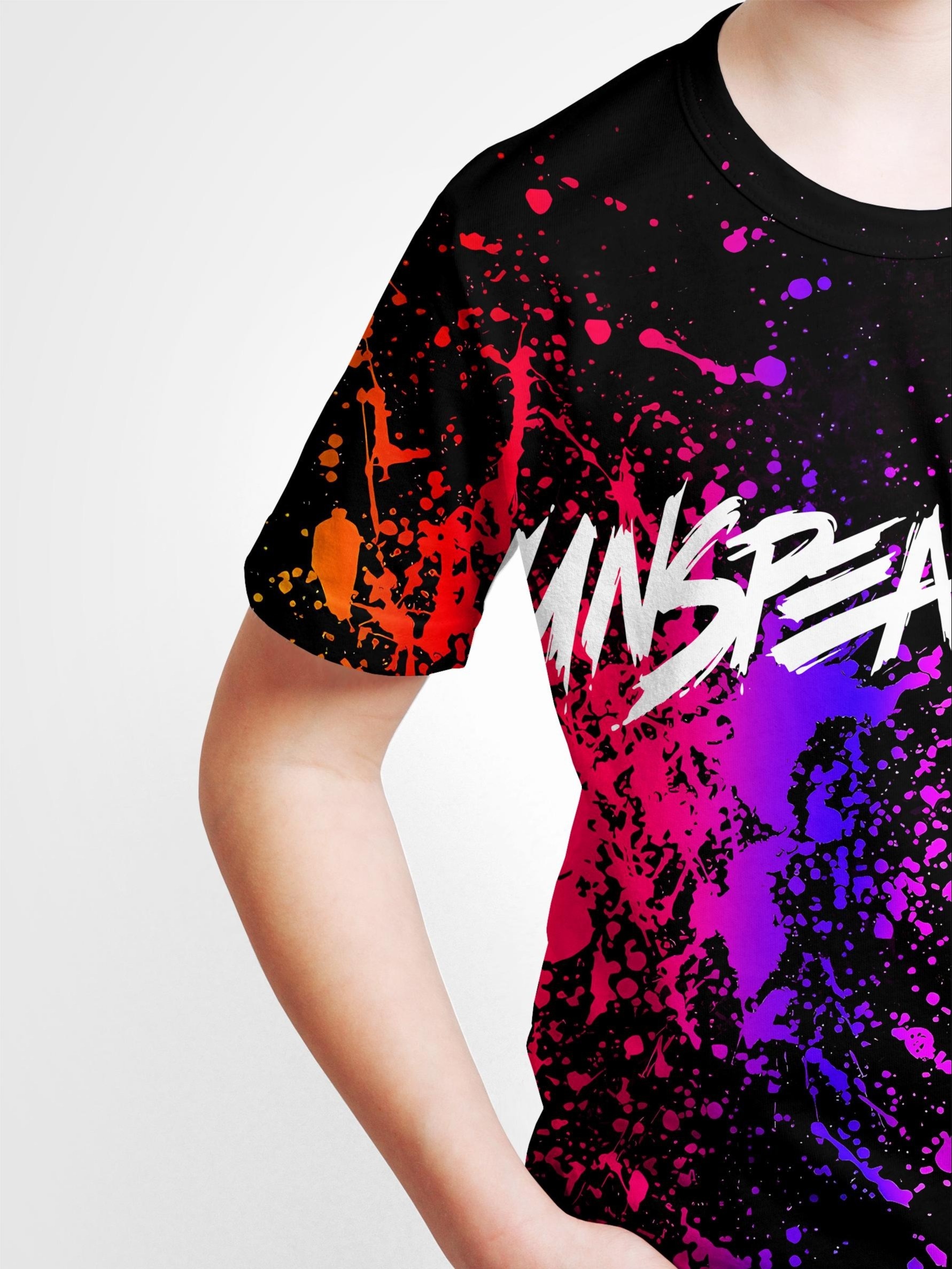 Colorful Splash Ink Print Boys Creative T shirt Casual - Temu
