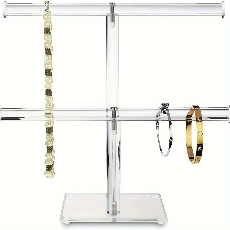 Acrylic Jewelry Stand 2 Tier Necklace Holder Organizer – Mymazn