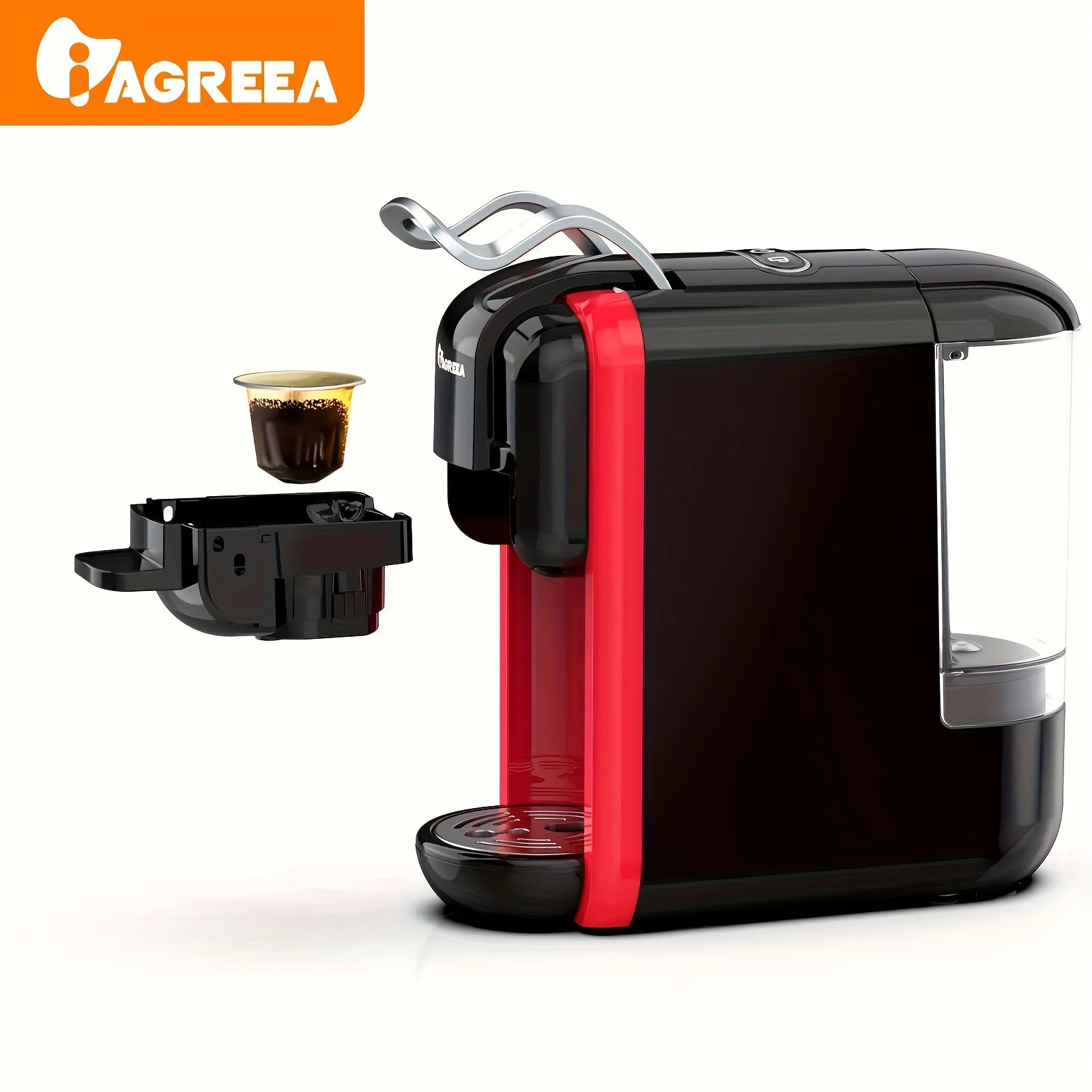 Iagreea Multifunctional Capsule Coffee Machine Italian Espresso Four In One  Compatible With Nespresso Original Ice Gusto Ese Coffee Beans Espresso  Powder Cold Hot Mode 20 Ounce Detachable Water Tank Led Bar Indicator