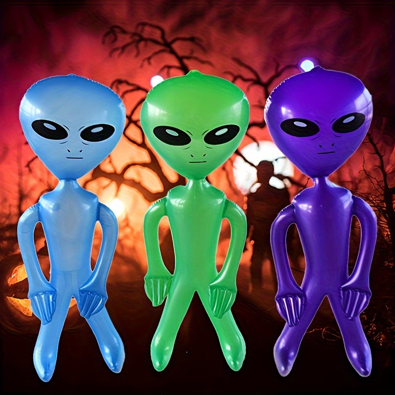 Disfraz de alienígena inflable para adultos Blow up Alien Holding Disfraz  de humano Divertido Alien Secuestro Disfraz de Halloween Adulto