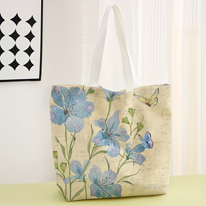 Fashion Floral Print Tote Bag, Large Capacity Hobo Bag, Women's Casual  Handbag, Shoulder Bag & Purse - Temu