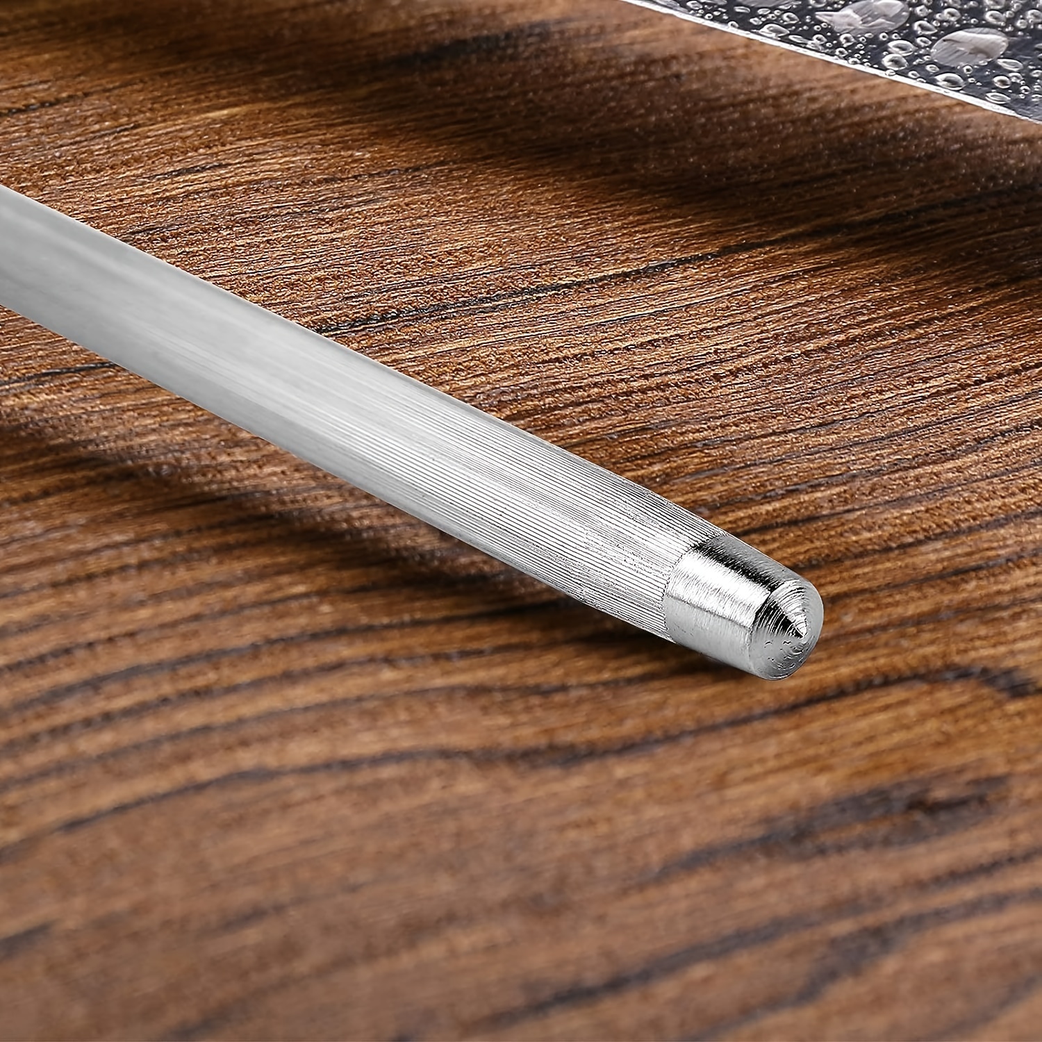 Knife Sharpener Rod, Carbon Steel Professional Knife Sharpening Steel, Knife  Sharpener With Hanging Holes For Food Trucks - Temu