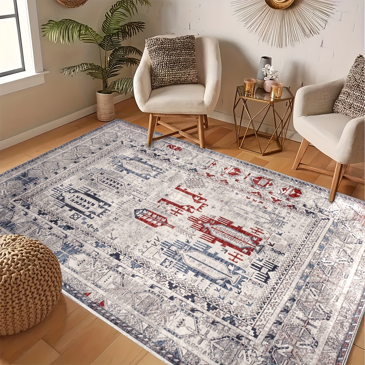 Boho Anti Fatigue Kitchen Rugs, Vintage Absorbent Non Slip Rugs, Soft Floor  Mat For Living Room Bedroom Bedside, Easy To Clean, Washable Anti-skid  Throw Rugs Home Decor, Room Decorative Rugs Farm Decor 