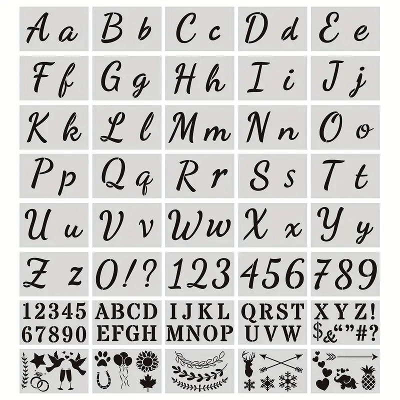 Letter Stencils For Painting On Wood Alphabet Stencils For - Temu
